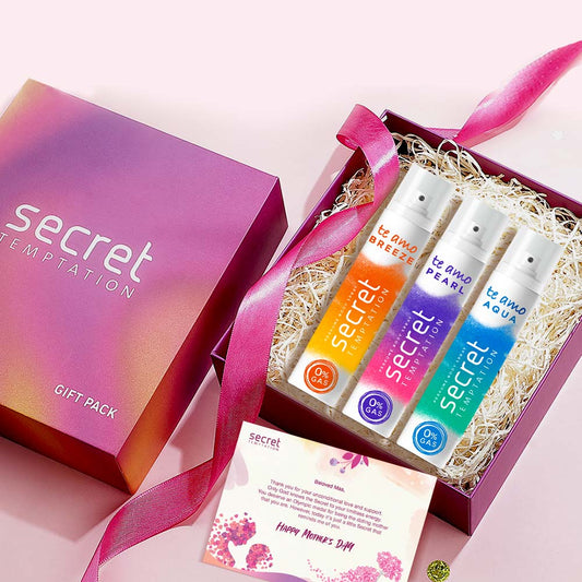 Gift Hamper with Te Amo Aqua, Breeze and Pearl No Gas Deodorants (120ml each)