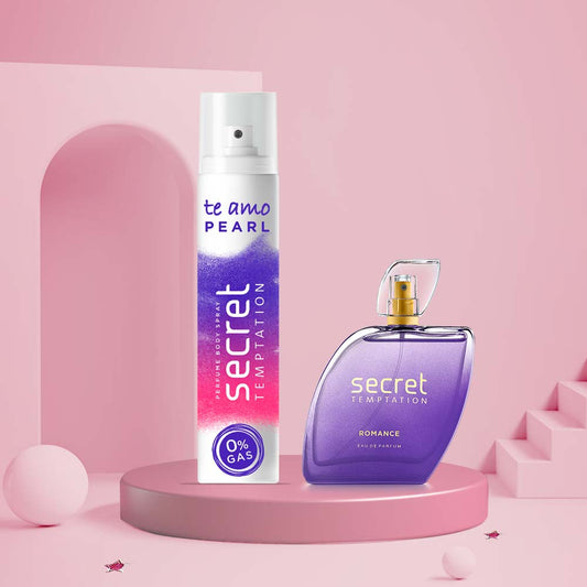 Gift Pack with Te Amo Pearl 120ml and Romance Perfume 50ml