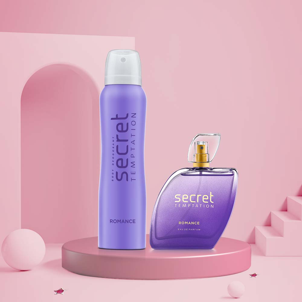 Gift Box with Romance Deodorant 150ml and Perfume 100ml