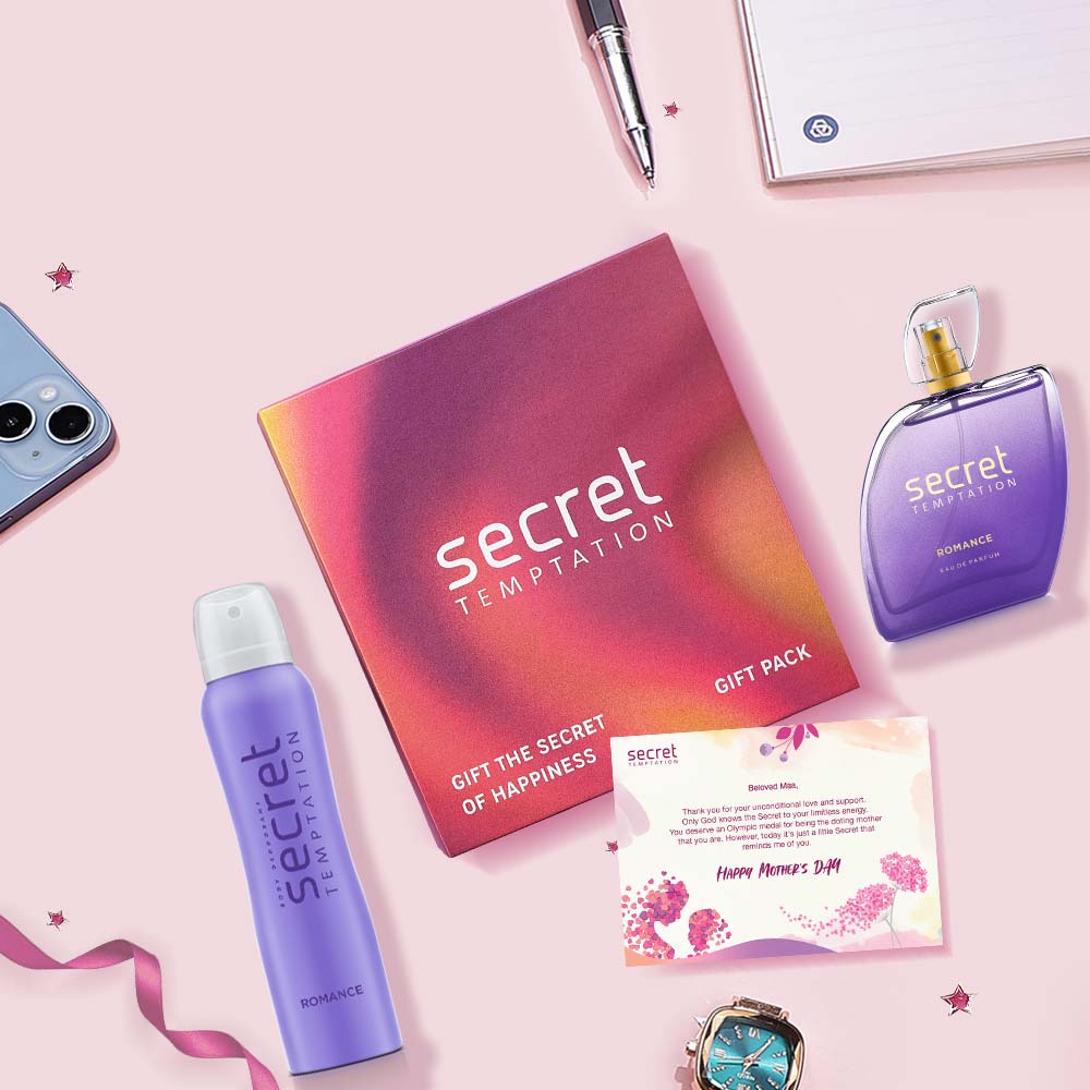 Gift Hamper with Romance Deodorant 150ml and Perfume 100ml