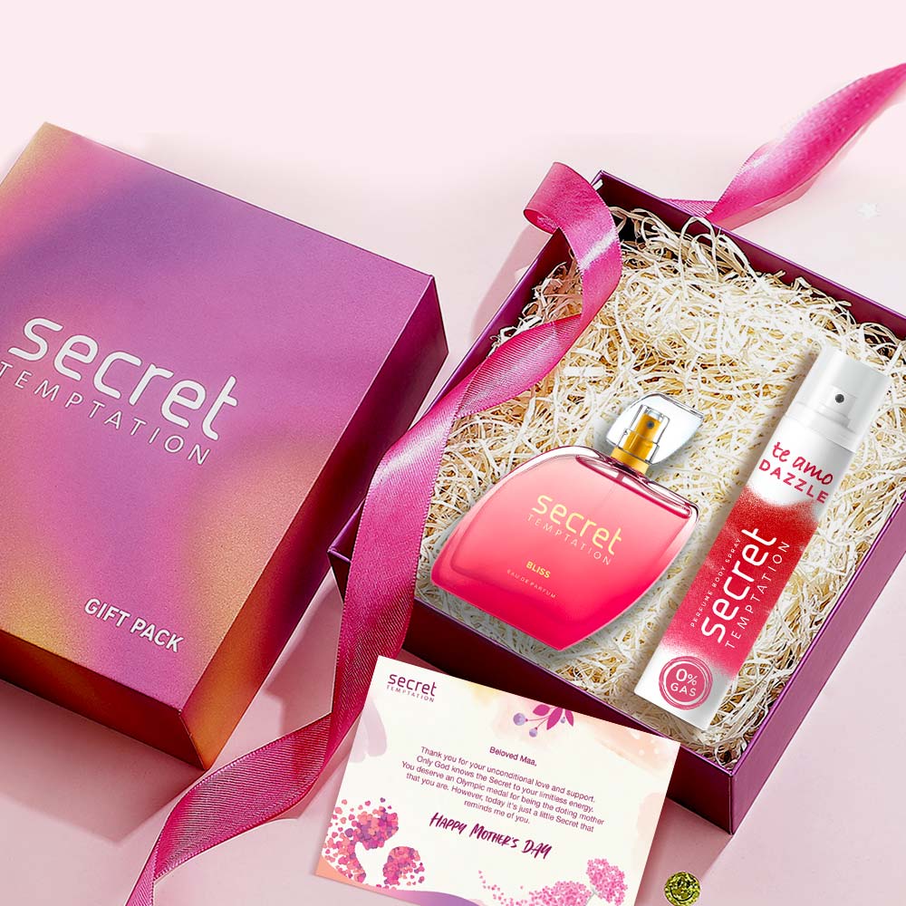 Gift Hamper with Te Amo Dazzle 120ml and Bliss Perfume 100ml