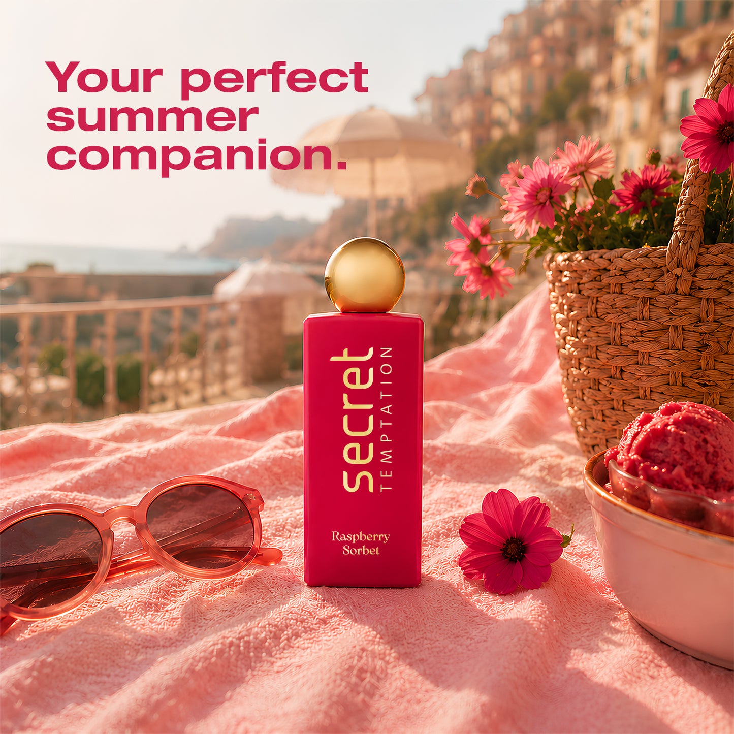 Secret Temptation Raspberry Sorbet Perfume for Women, 50ml | Long Lasting Perfume | Fruity Gourmand Fragrance for Women | Fresh Ladies Perfume I 20% Perfume Oil