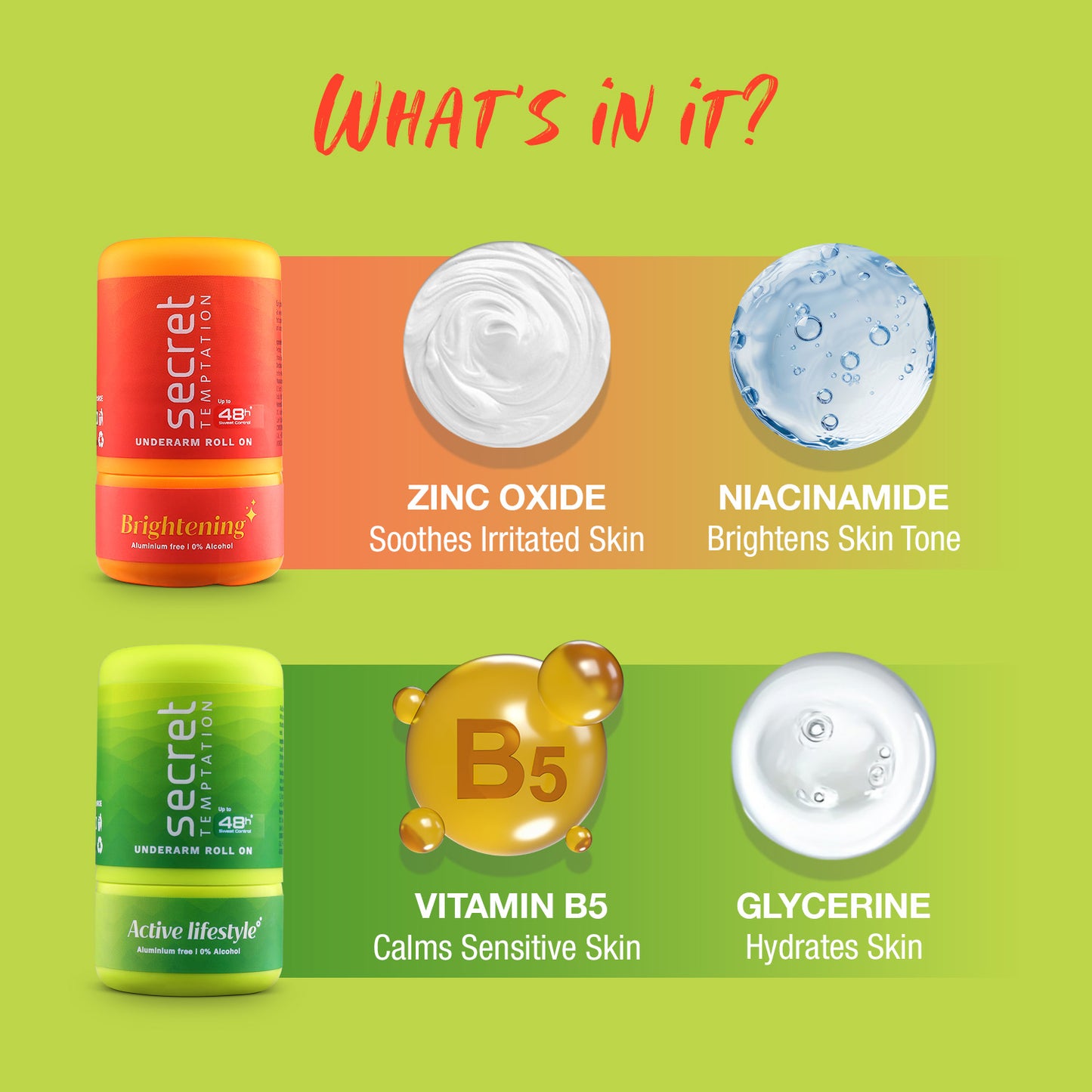 Active Lifestyle and Brightening Roll On, Pack of 3 (50ml each)