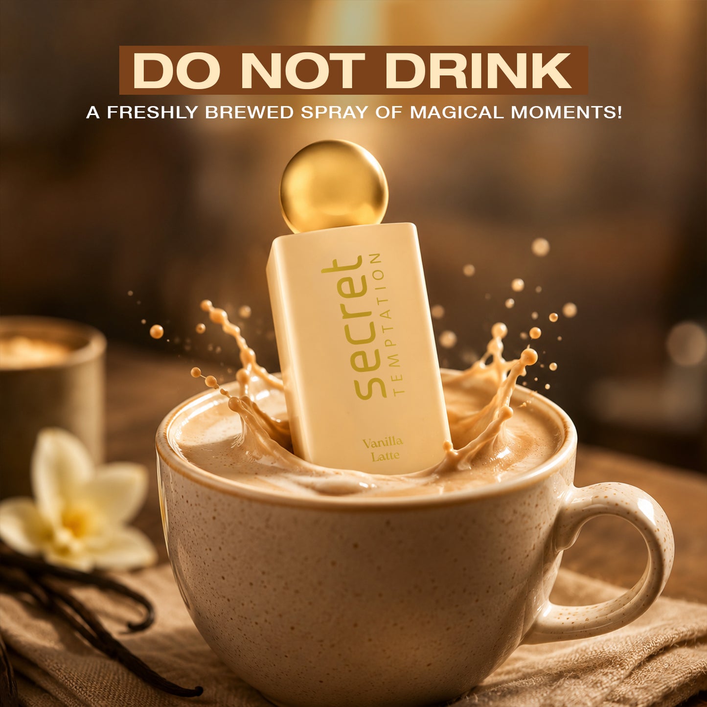Secret Temptation Vanilla Latte Perfume for Women, 50ml | Long Lasting Perfume | Vanilla Fragrance for Women | Sweet Gourmand Ladies Perfume I 20% Perfume Oil