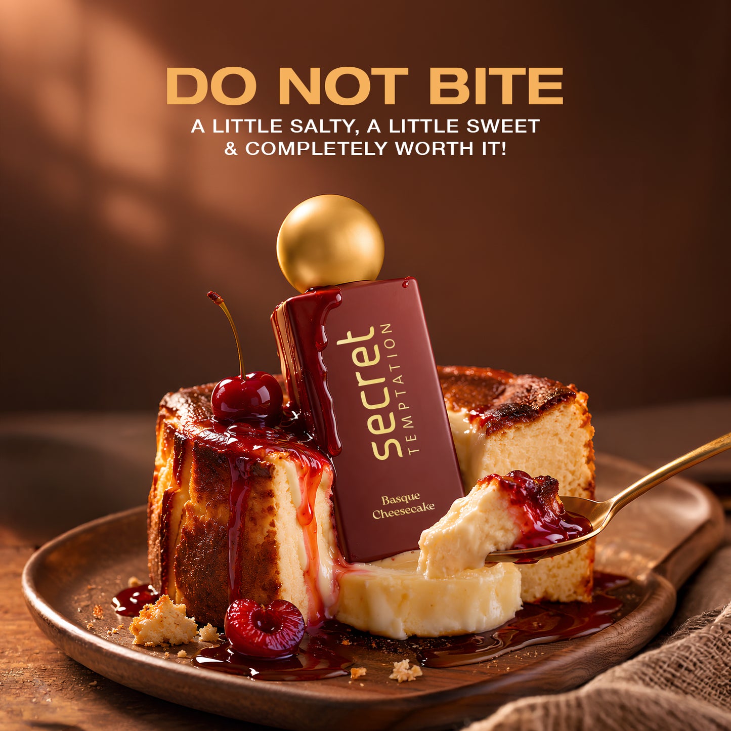 Secret Temptation Basque Cheesecake Perfume for Women, 50ml | Long Lasting Perfume | Rich Gourmand Fragrance for Women | Luxury Ladies Perfume I 20% Perfume Oil