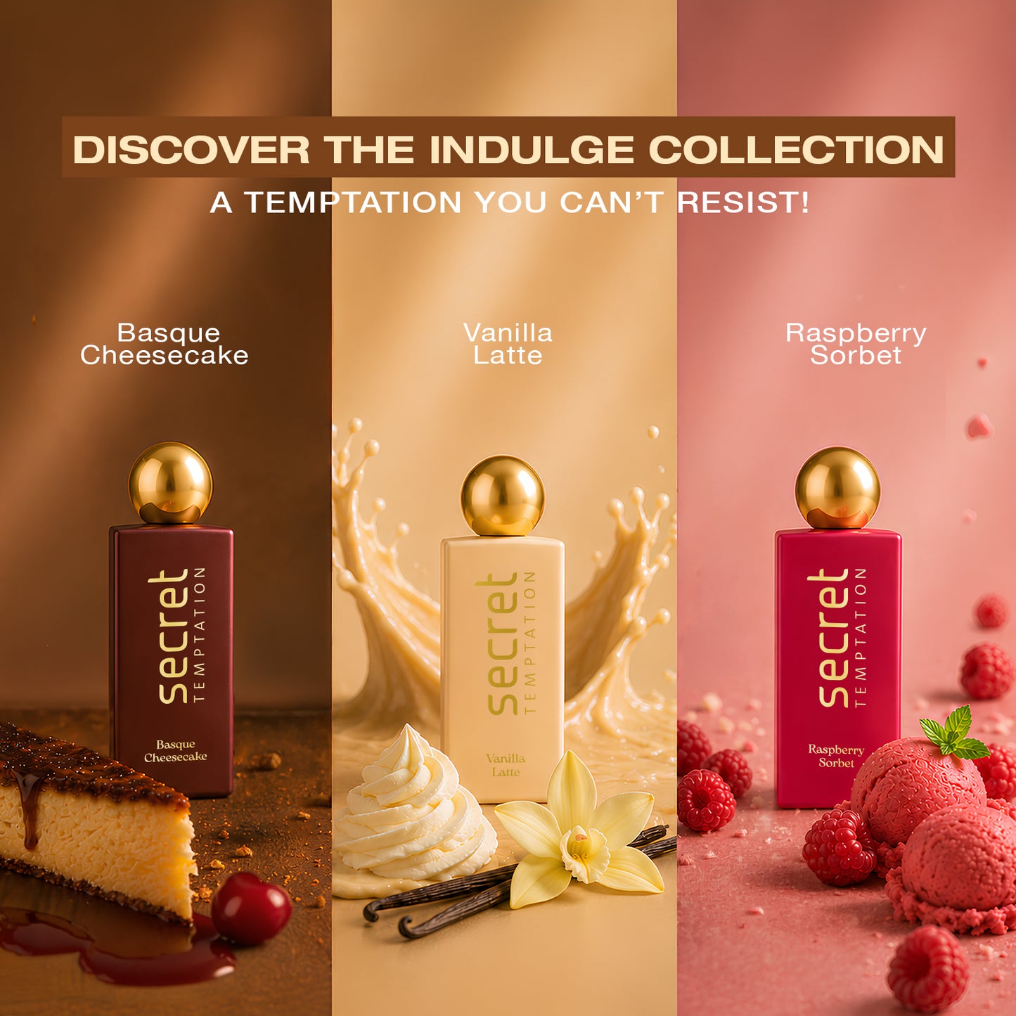 Secret Temptation Vanilla Latte Perfume for Women, 50ml | Long Lasting Perfume | Vanilla Fragrance for Women | Sweet Gourmand Ladies Perfume I 20% Perfume Oil