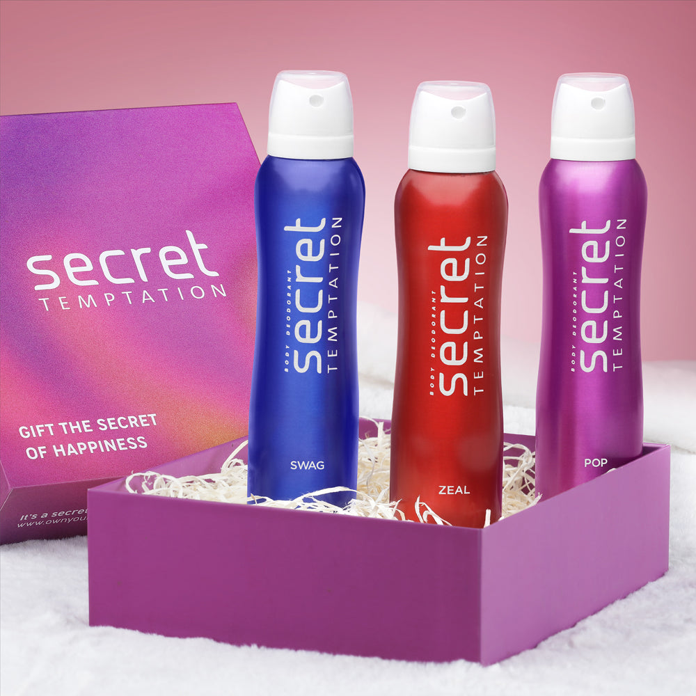 Gift Set with Pop, Swag and Zeal Deodorants (150ml each)