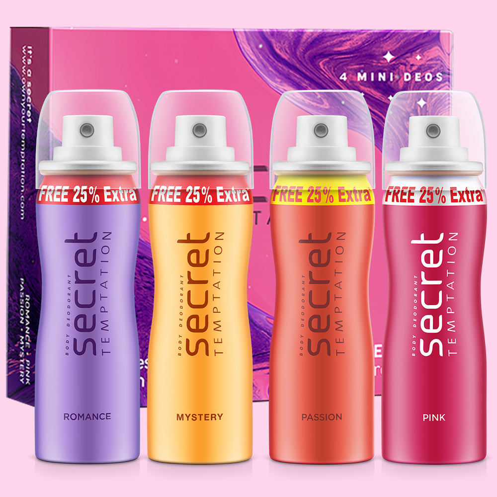 Pink, Romance, Mystery Passion Deodorants Secret Temptation