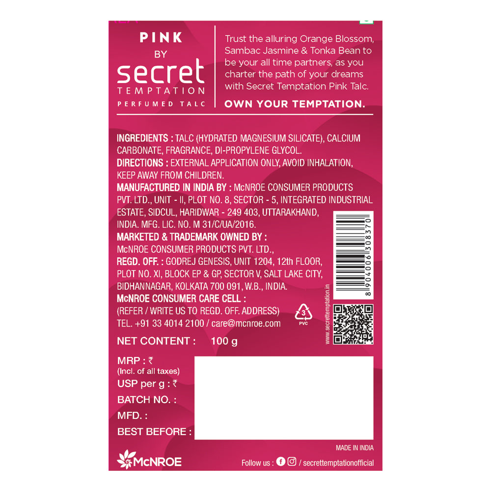 Pink Talcum Powder 100gm