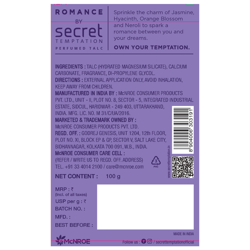 Romance Talc 100gms