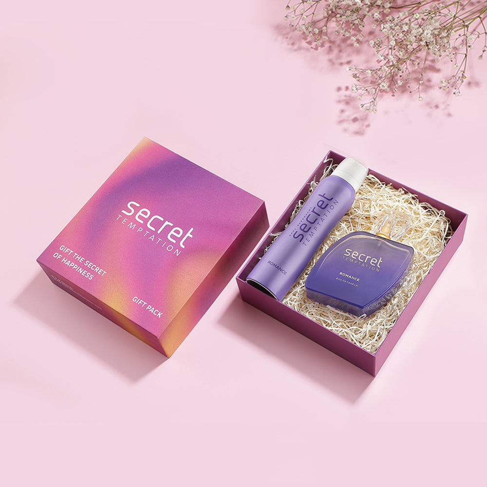Gift Box with Romance Deodorant 150ml and Perfume 100ml