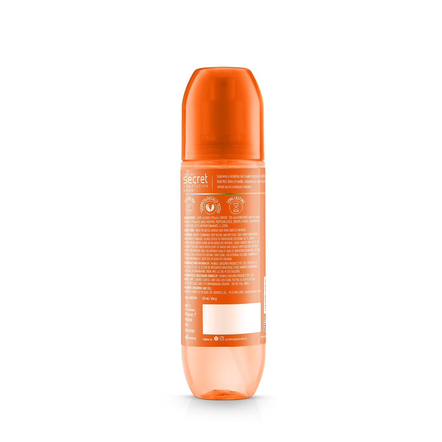 Bloom, Bold, Dew and Magic Body Mist, Pack of 4 (120ml each)