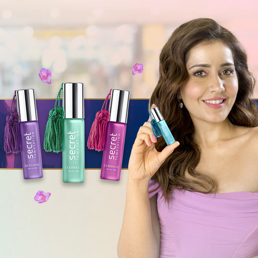 Stardust, Cuddle, Blossom and Love Perfume Roll On Pack of 4 (10ml each)