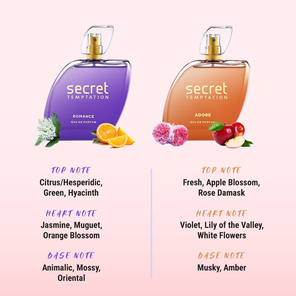 Romance and Adore Perfume Gift Set, Pack of 2 (50ml each)