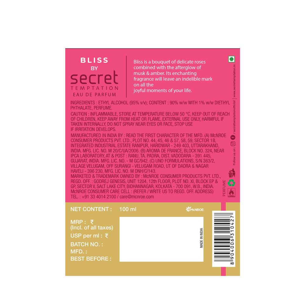 Bliss Perfume 100ml