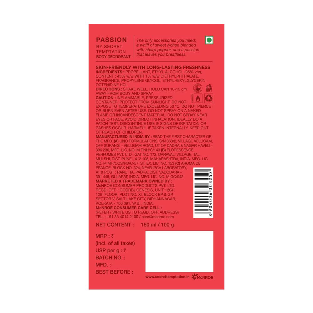 Passion Deodorant 150ml