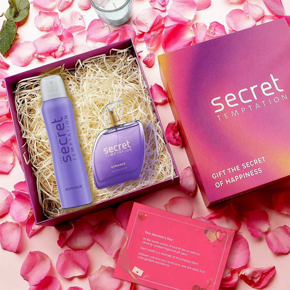 Valentine's Day Gift Hamper with Romance Deodorant 150ml and Perfume 100ml