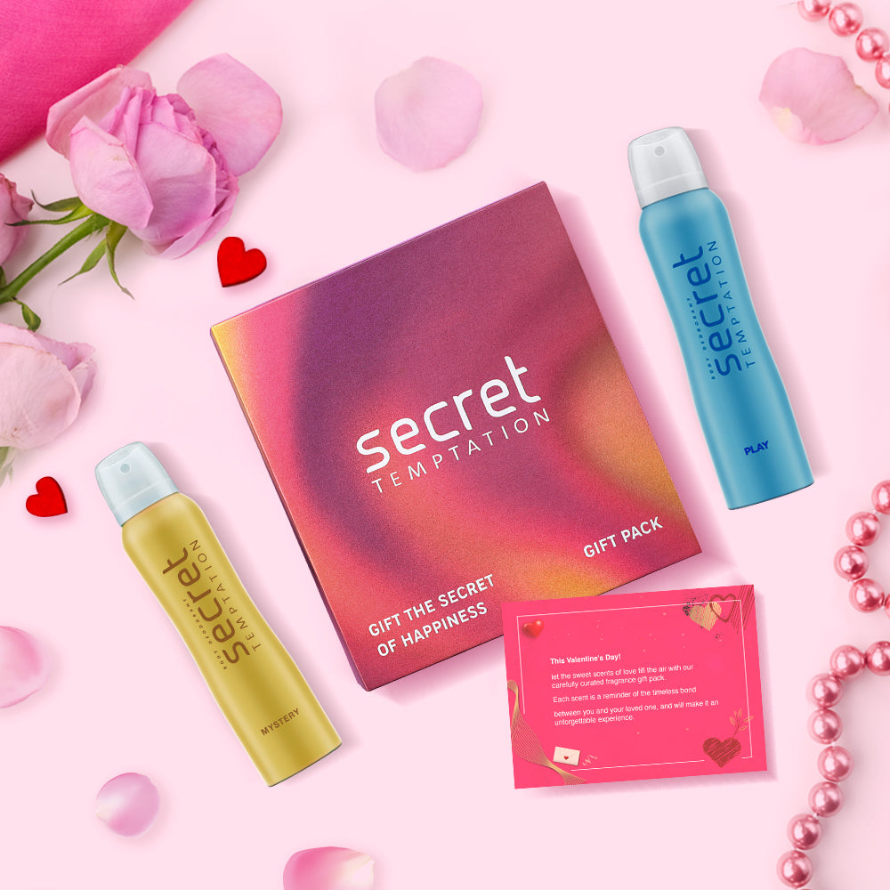 Valentine's Day Gift Box with Play and Mystery Deodorant (150ml each)