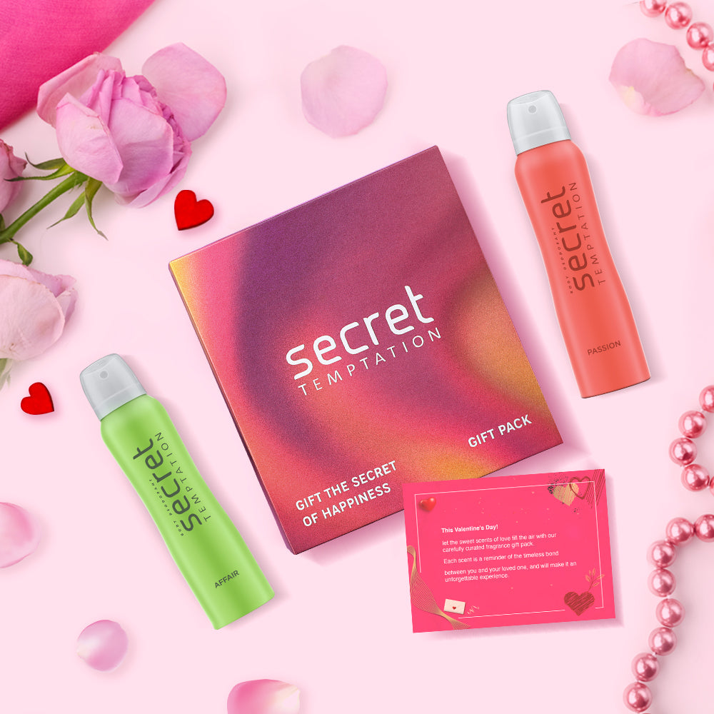 Valentine's Day Gift Hamper with Affair and Passion Deodorant (150ml each)