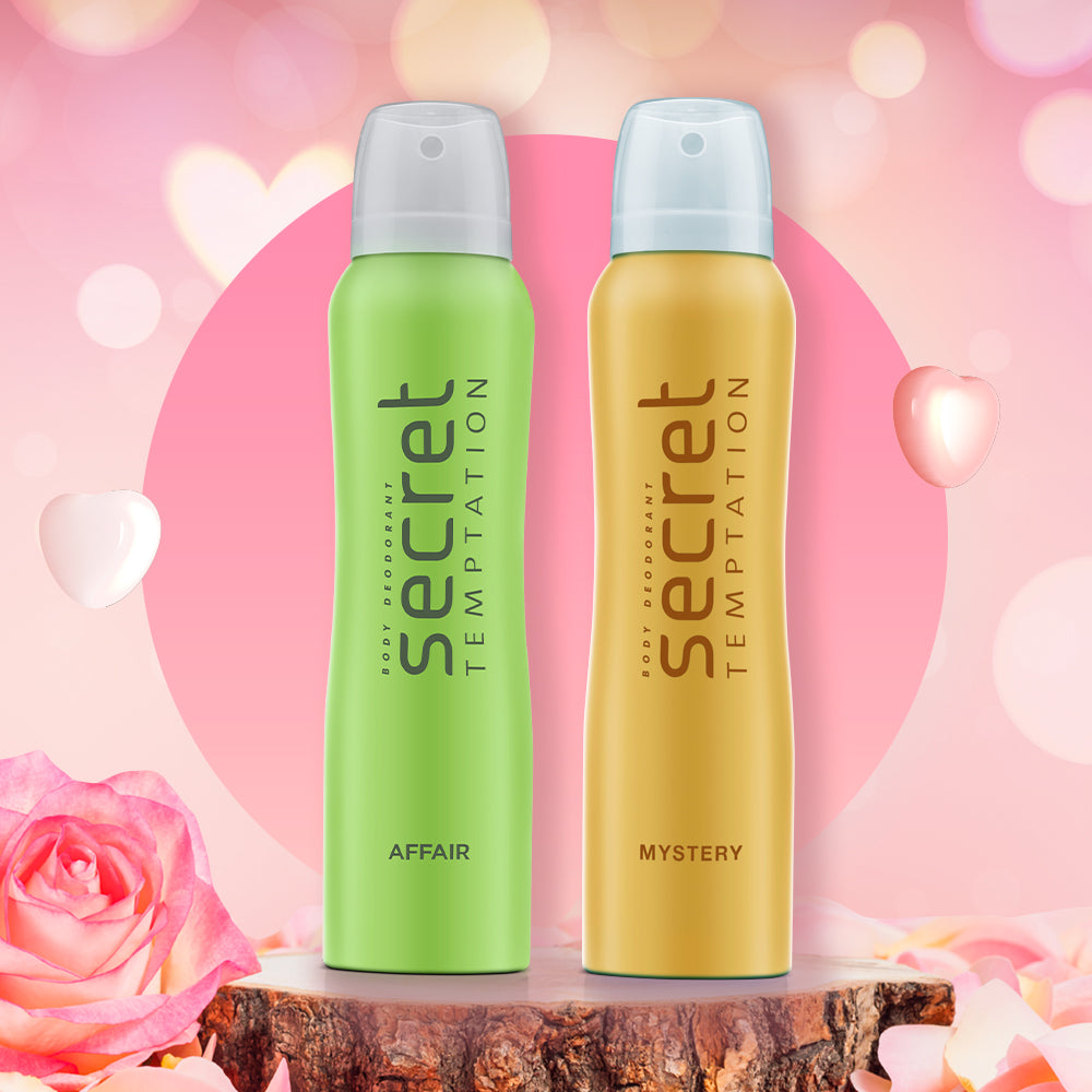 Valentine's Day Gift Box with Affair and Mystery Deodorant (150ml each)