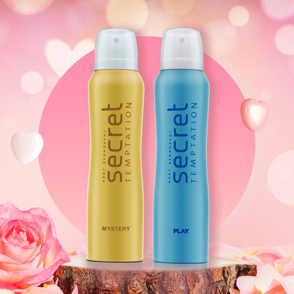 Valentine's Day Gift Box with Play and Mystery Deodorant (150ml each)