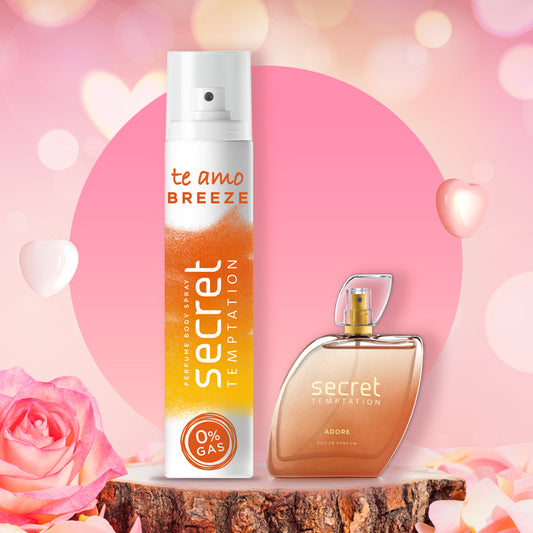 Valentine's Day Gift Hamper with Te Amo Breeze 120ml and Adore Perfume 50ml