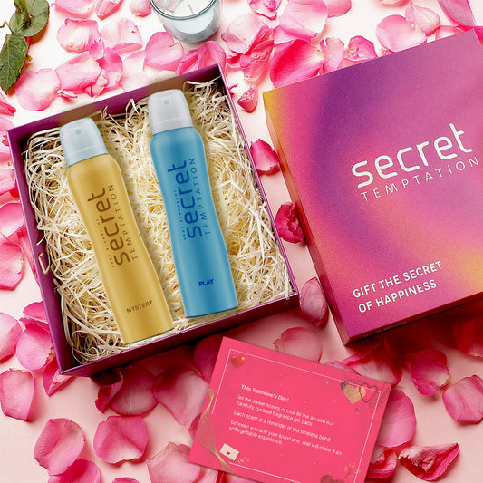 Valentine's Day Gift Box with Play and Mystery Deodorant (150ml each)