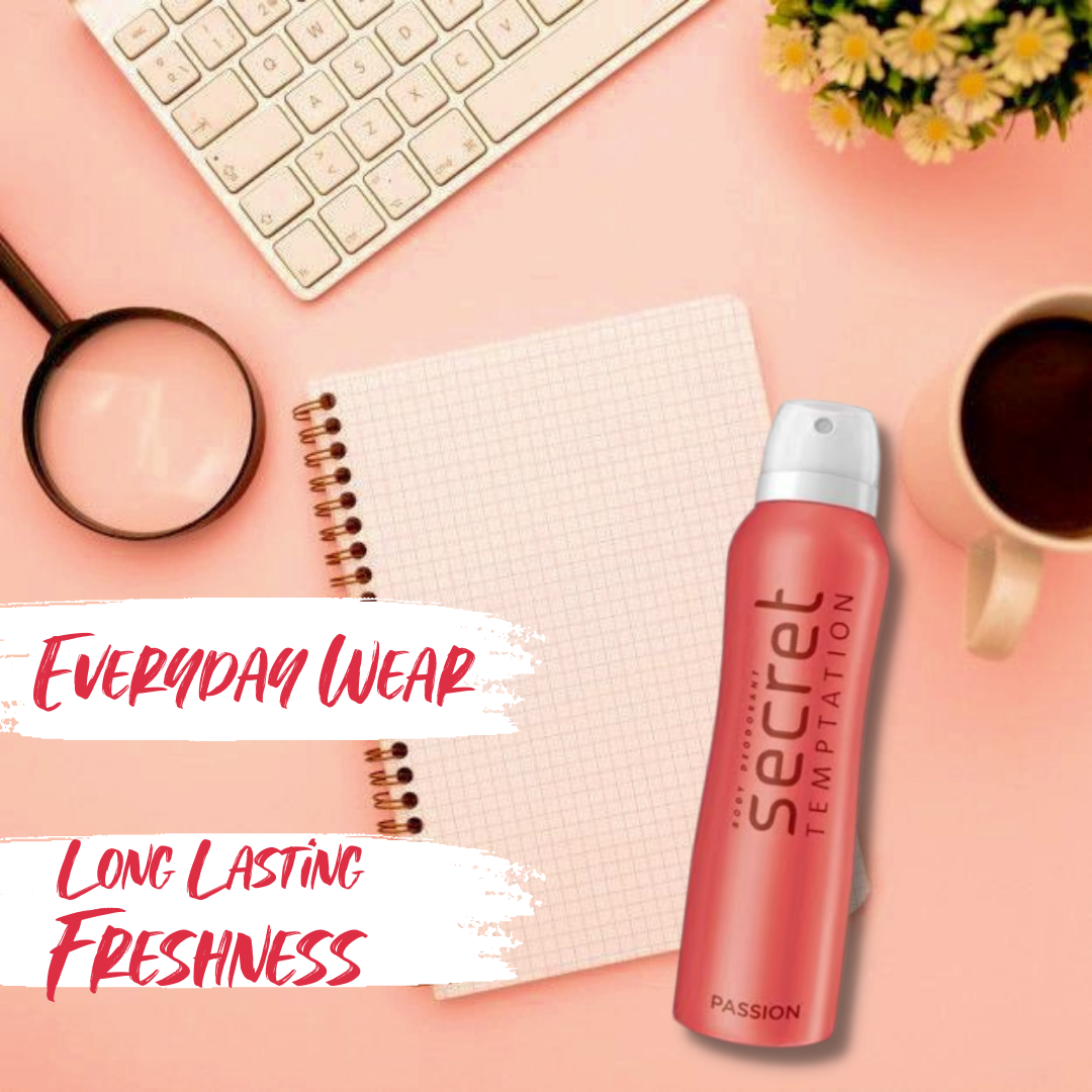 Passion and Pink Deodorant, Pack of 2 (150ml each)