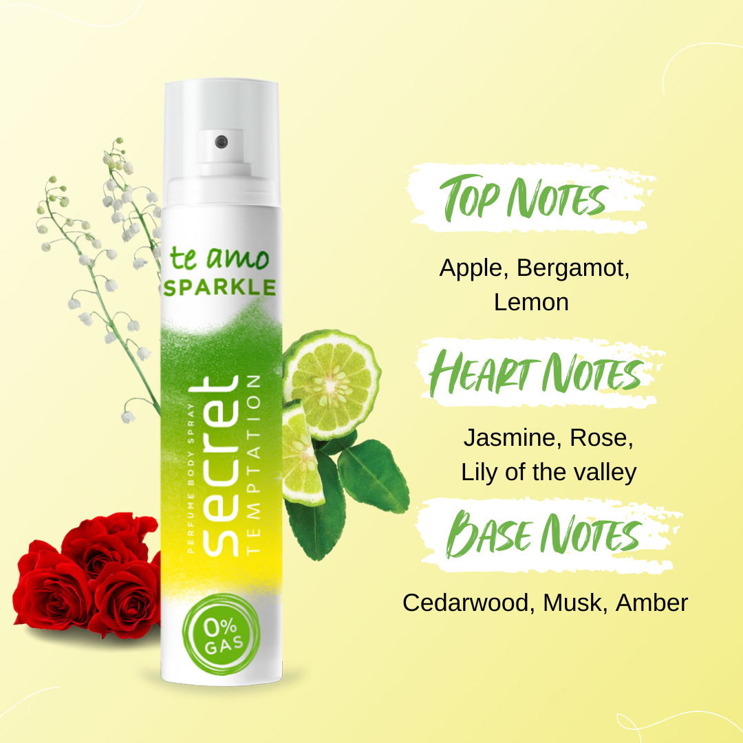 Te Amo Dazzle and Sparkle Body Perfume, Pack of 2 (120ml each)