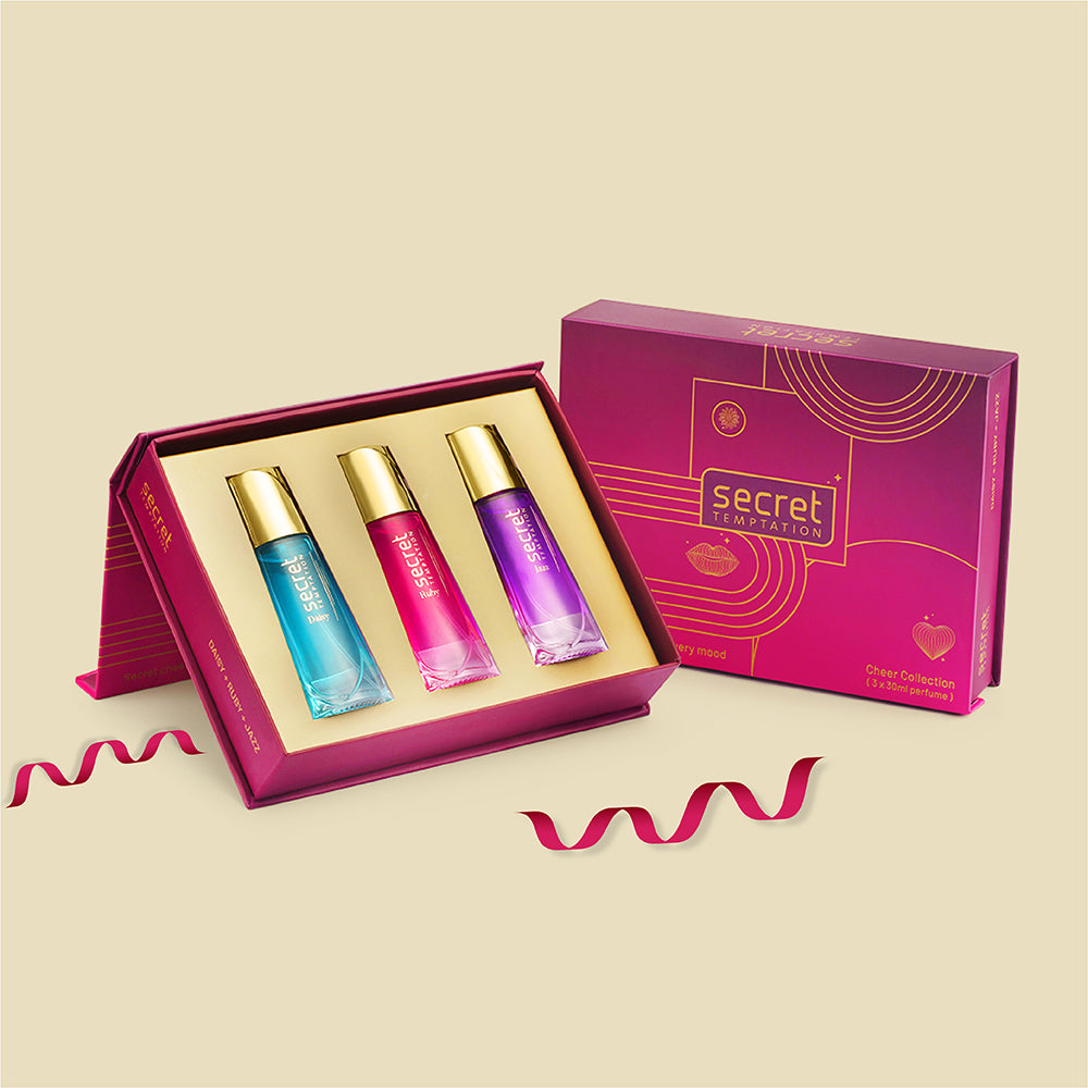 Cheer Collection Daisy, Jazz and Ruby Perfume, Pack of 3 (30ml each)