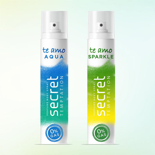 Te Amo Sparkle and Aqua Body Perfume, Pack of 2 (120ml each)