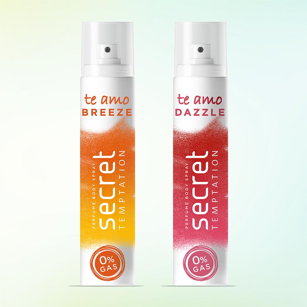 Te Amo Dazzle and Breeze Body Perfume, Pack of 2 (120ml each)