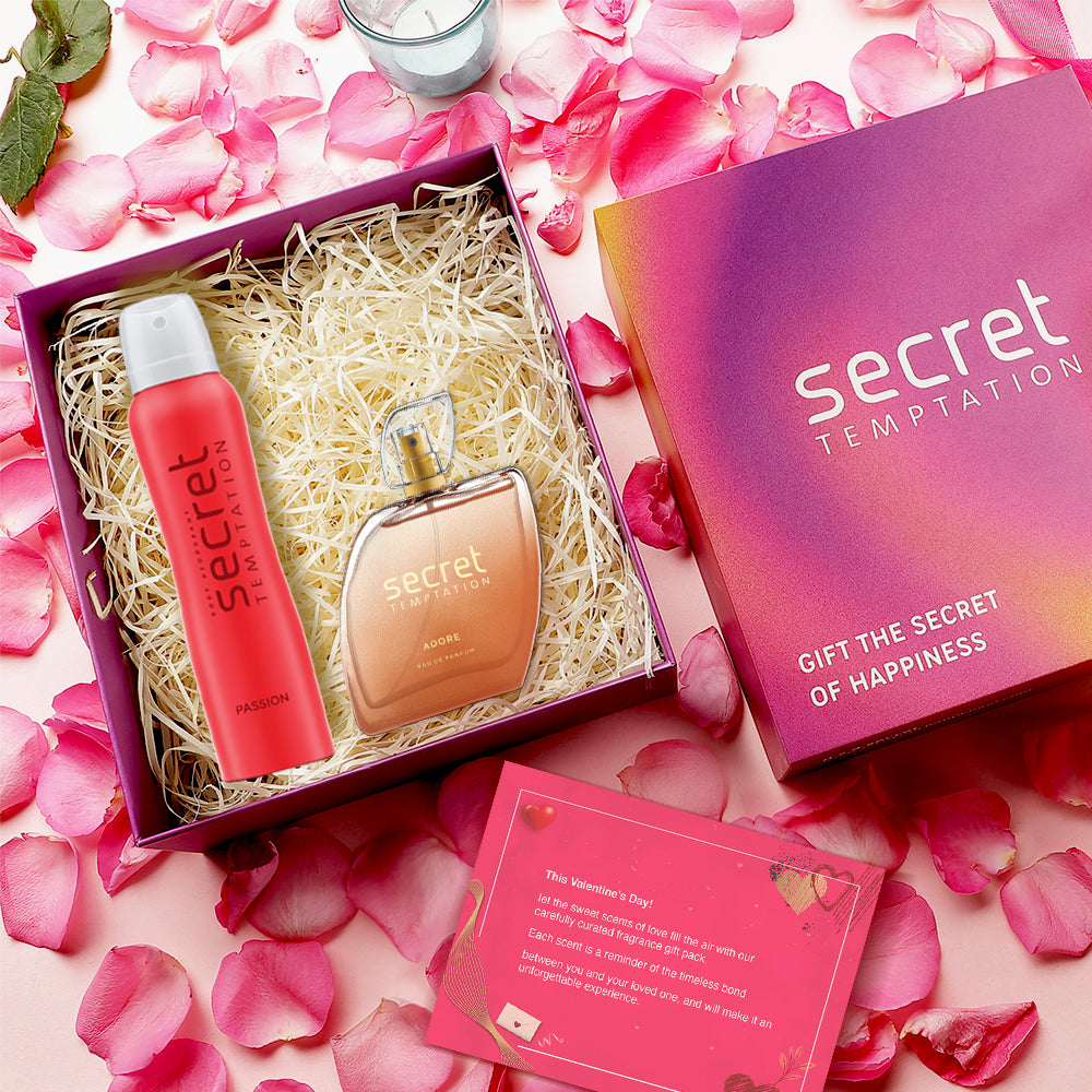 Valentine's Day Gift Hamper with Passion Deodorant 150ml and Adore Perfume 100ml