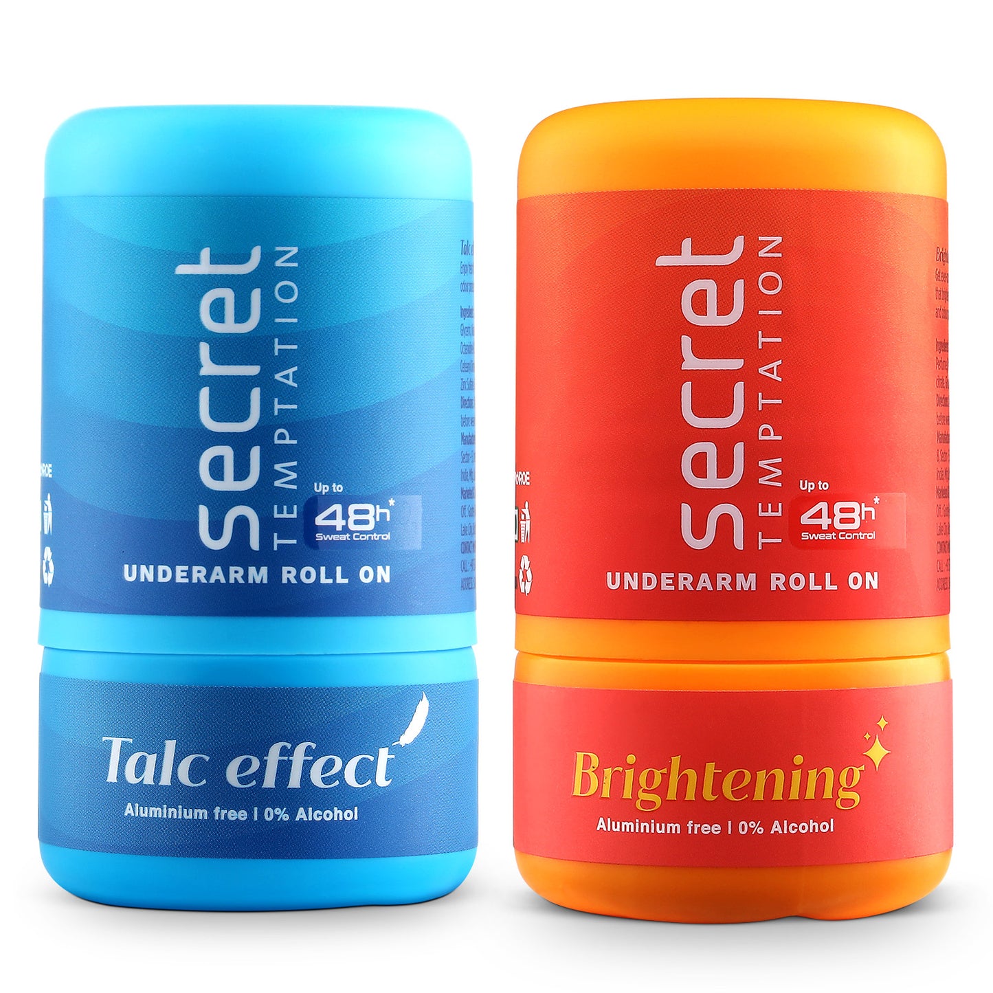 Talc Effect and Brightening Roll On, Pack of 2 (50ml each)