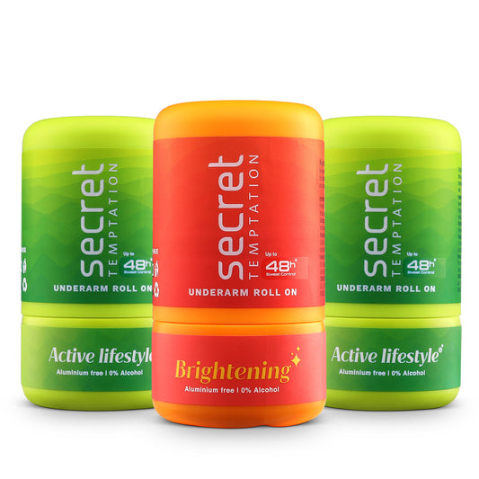Active Lifestyle and Brightening Roll On, Pack of 3 (50ml each)