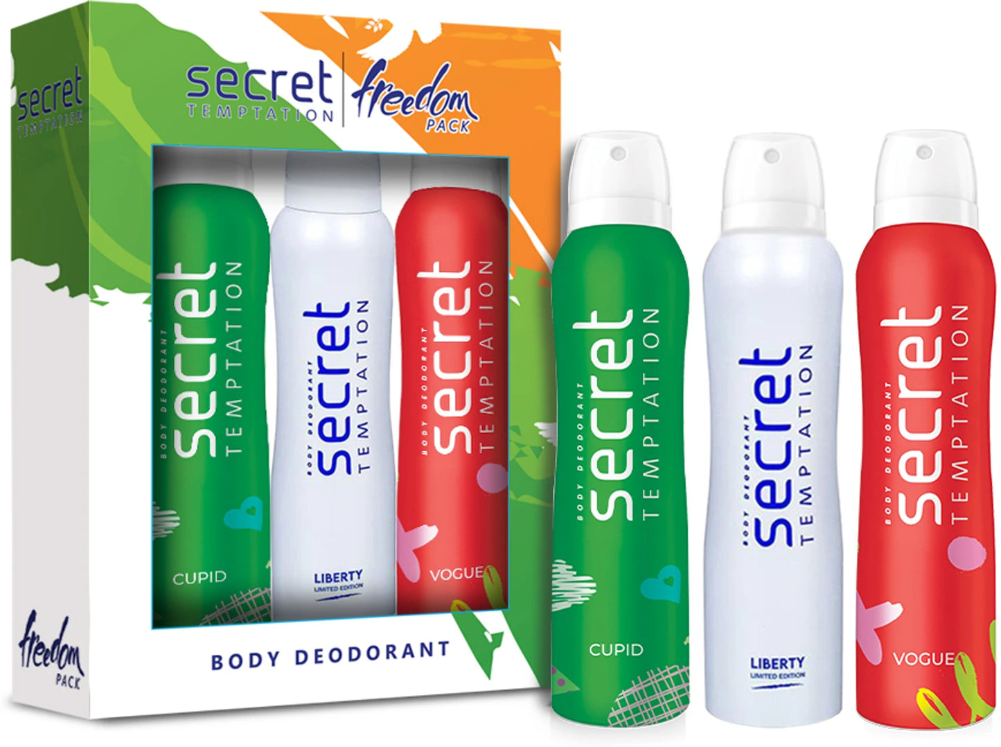 Freedom Pack with Passion, Liberty and Affair Deodorant