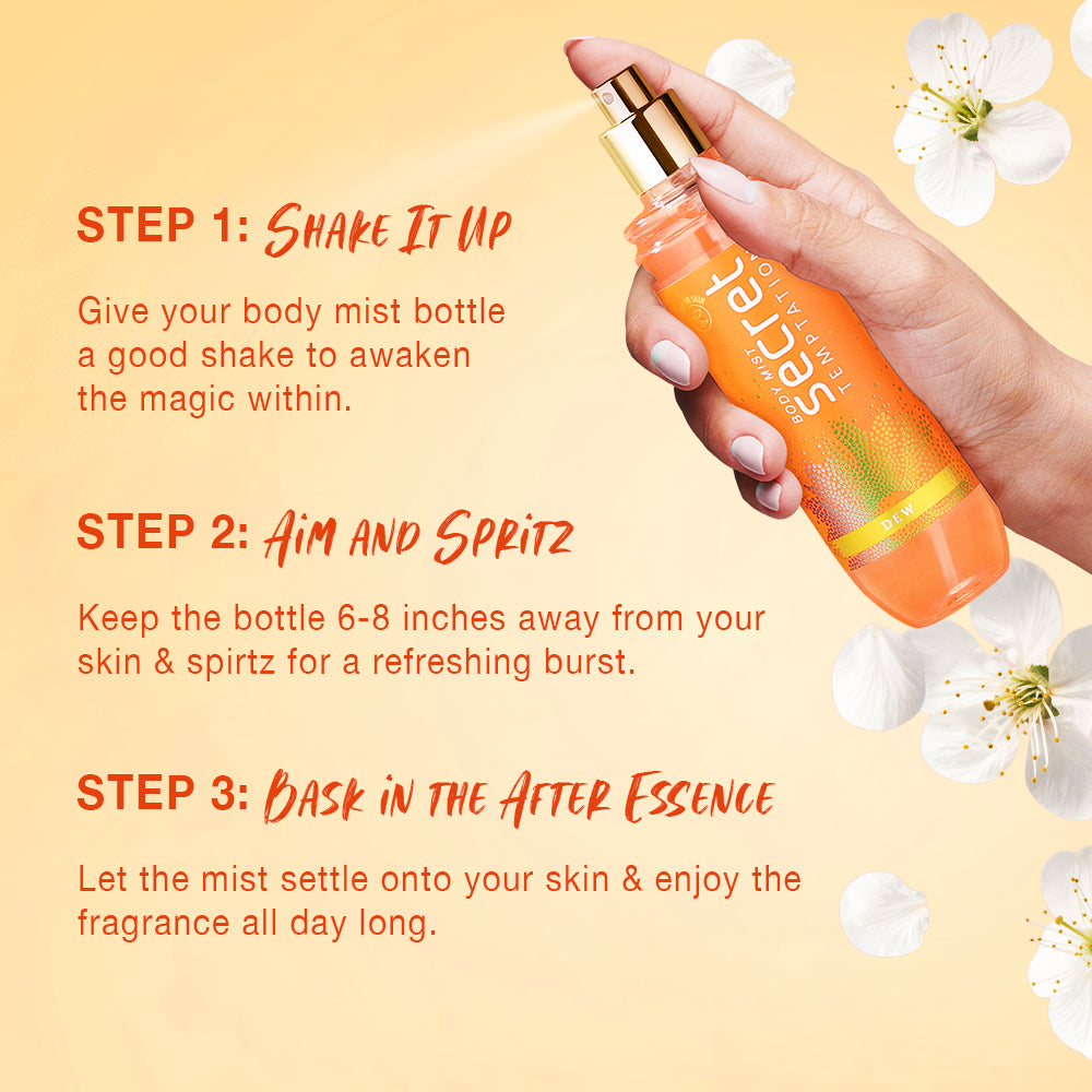 Dew Body Mist 120ml Body Mist Spray for Women Secret Temptation