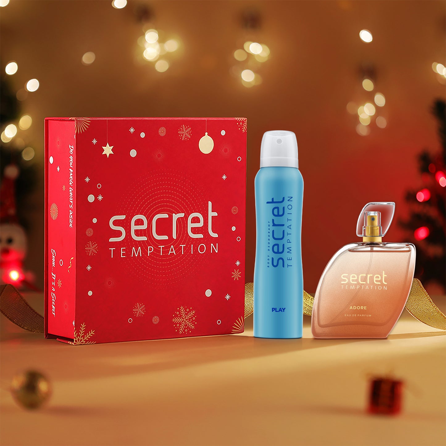 Christmas Gift Hamper with Adore Perfume 50ml & Play Deodorant for Women 150ml
