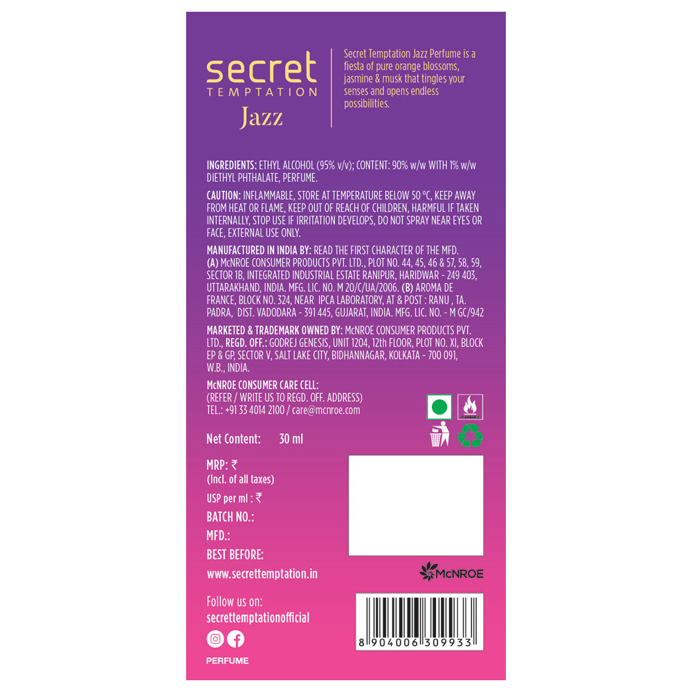 Ruby and Jazz Perfume, Pack of 2 (30ml each)