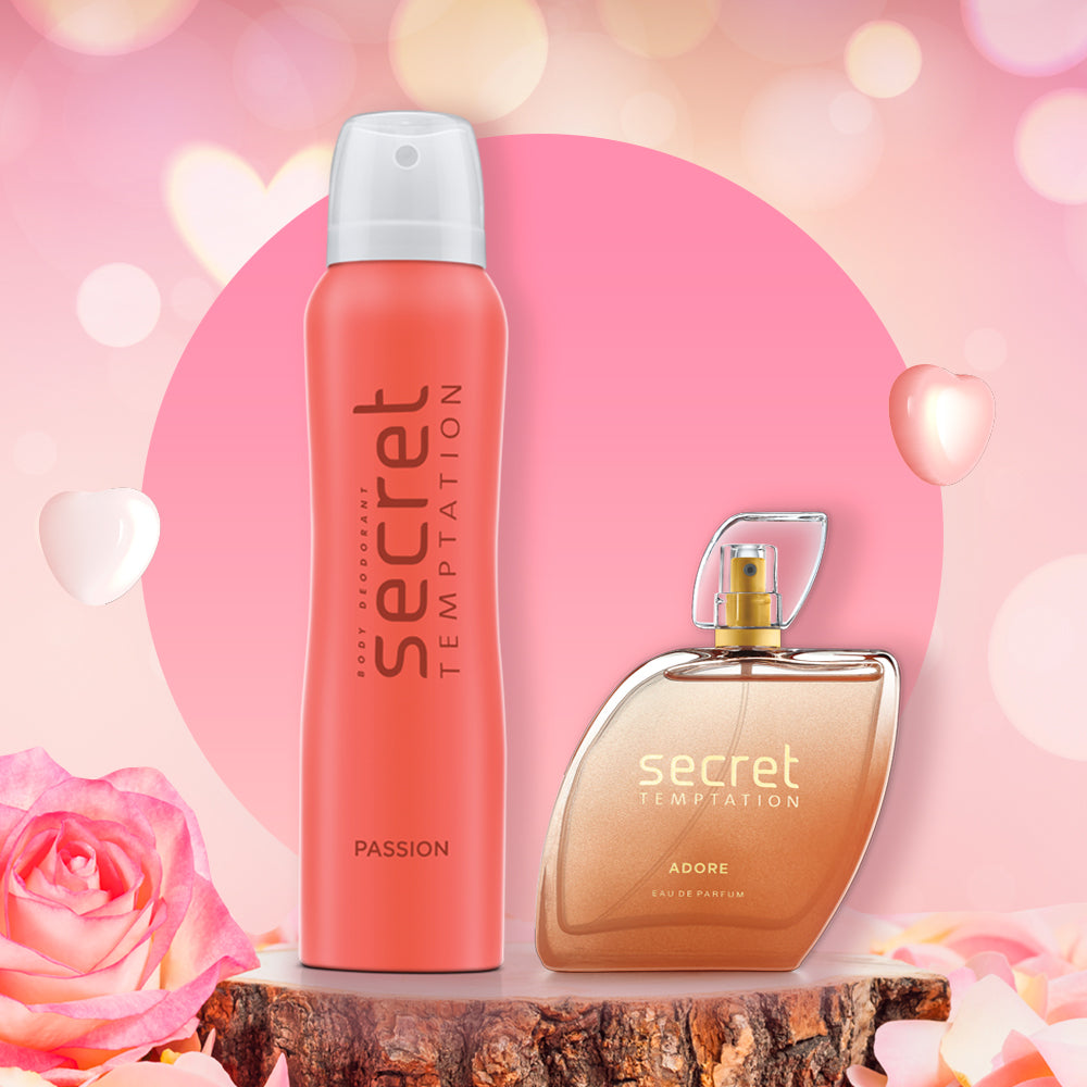 Valentine's Day Gift Hamper with Passion Deodorant 150ml and Adore Perfume 100ml