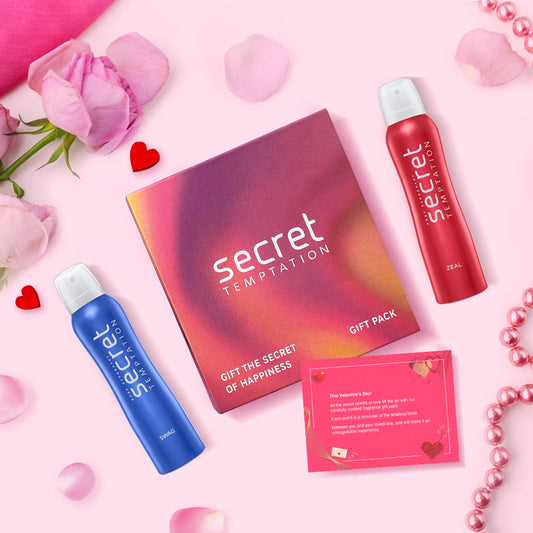 Valentine's Day Gift Box with Zeal and Swag Deodorants (150ml each)