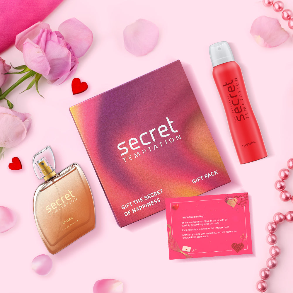 Valentine's Day Gift Hamper with Passion Deodorant 150ml and Adore Perfume 100ml