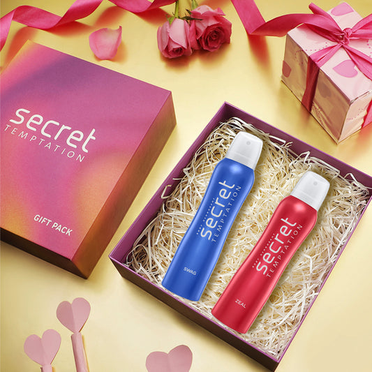 Valentine's Day Gift Box with Zeal and Swag Deodorants (150ml each)