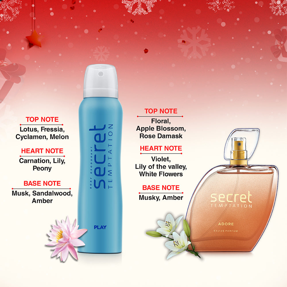 Christmas Gift with Adore Perfume & Play Deodorant for Women Fragrance