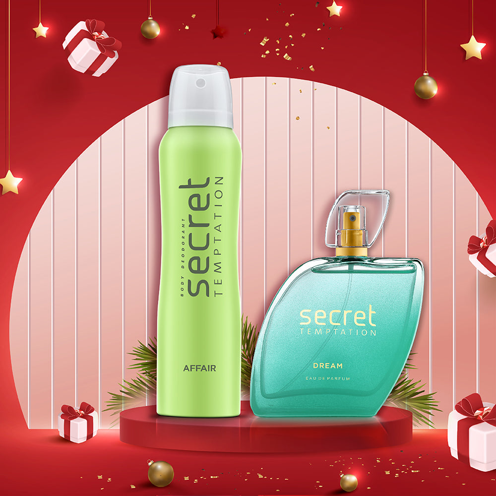 Christmas Gift Hamper with Dream Perfume & Affair Deodorant for Women