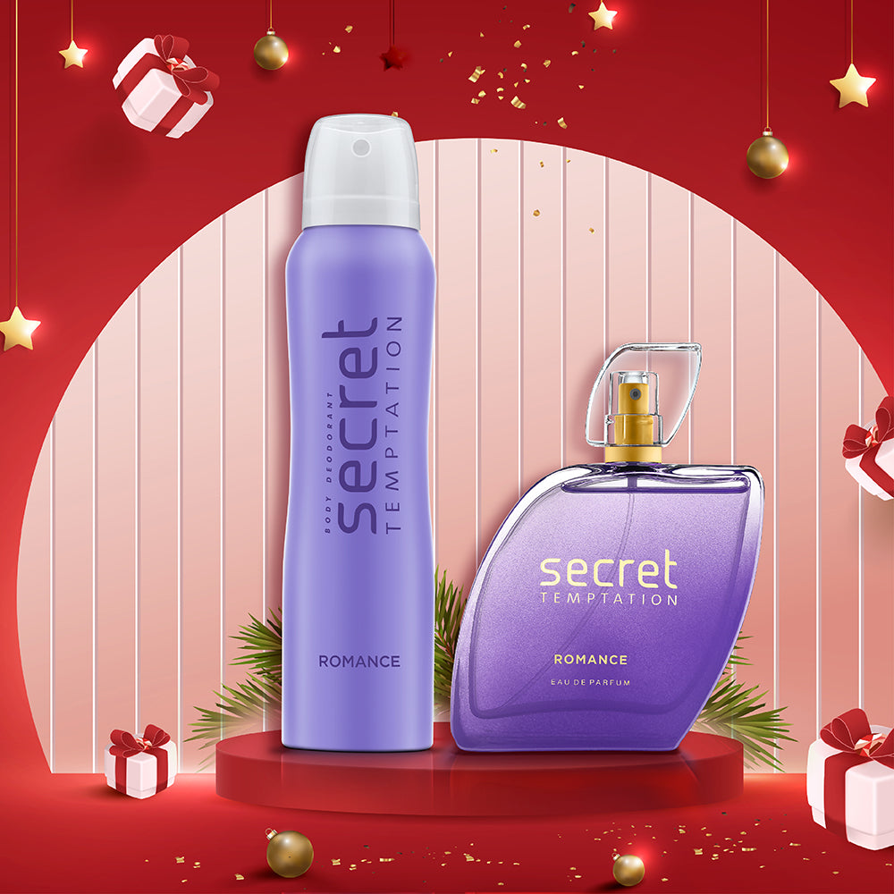 Christmas Gift Hamper with Romance Perfume & Romance Deodorant for Women